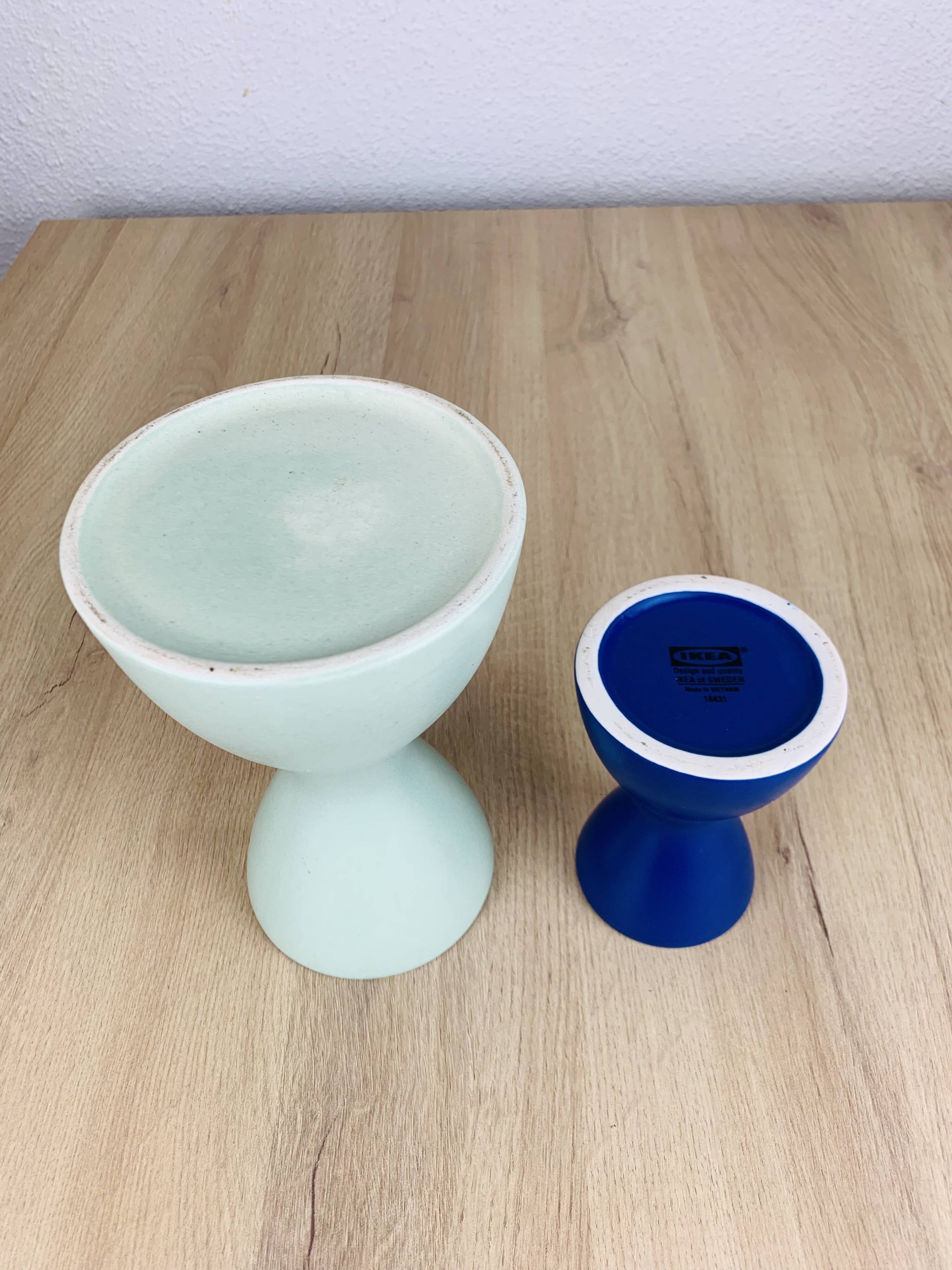 2 diabolo ceramic vases by Anne Nilsson & Maria Vinka for Ikea