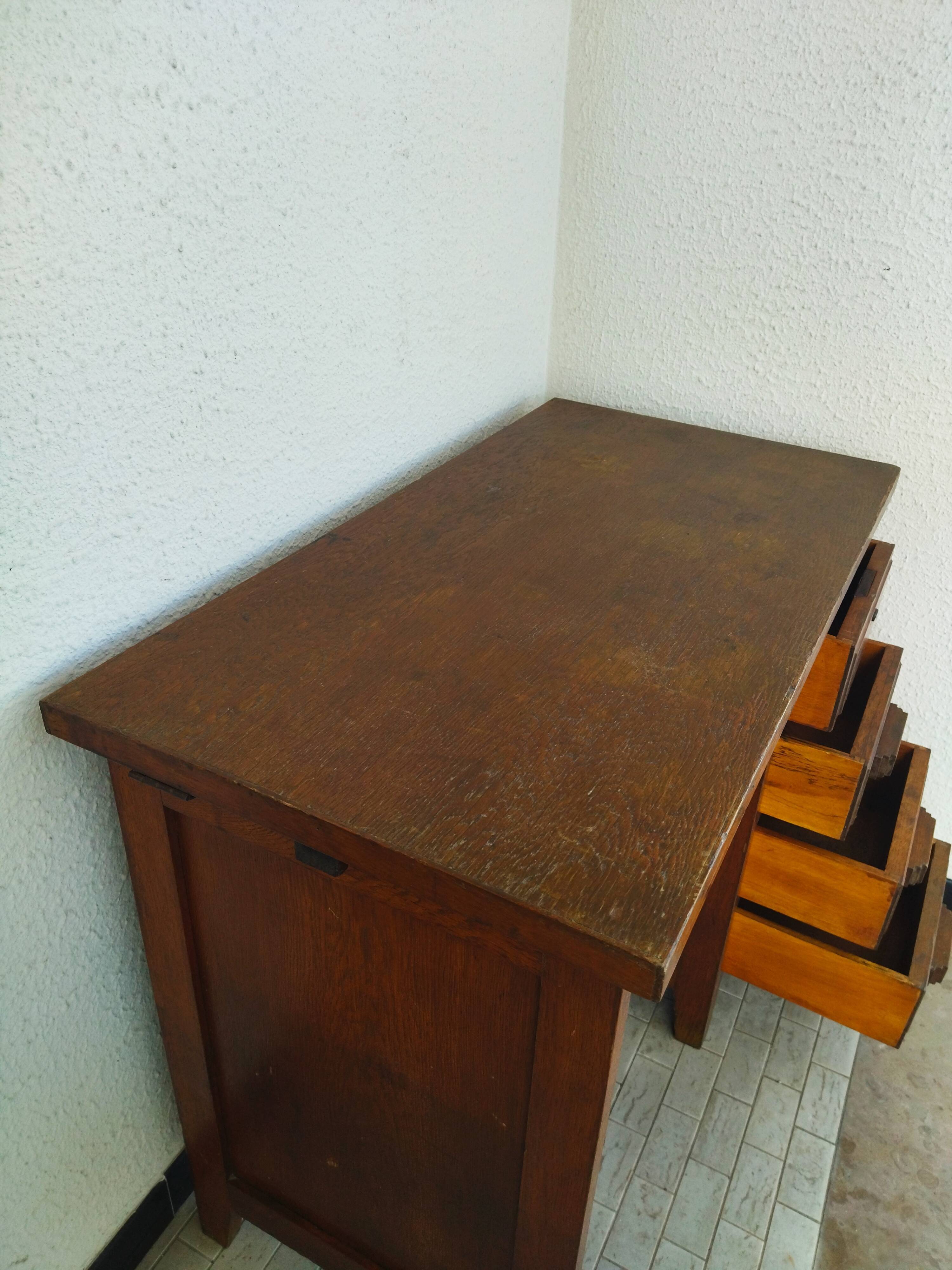 Oak desk, vintage