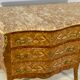 Commode marquetée Louis XV plateau marbre