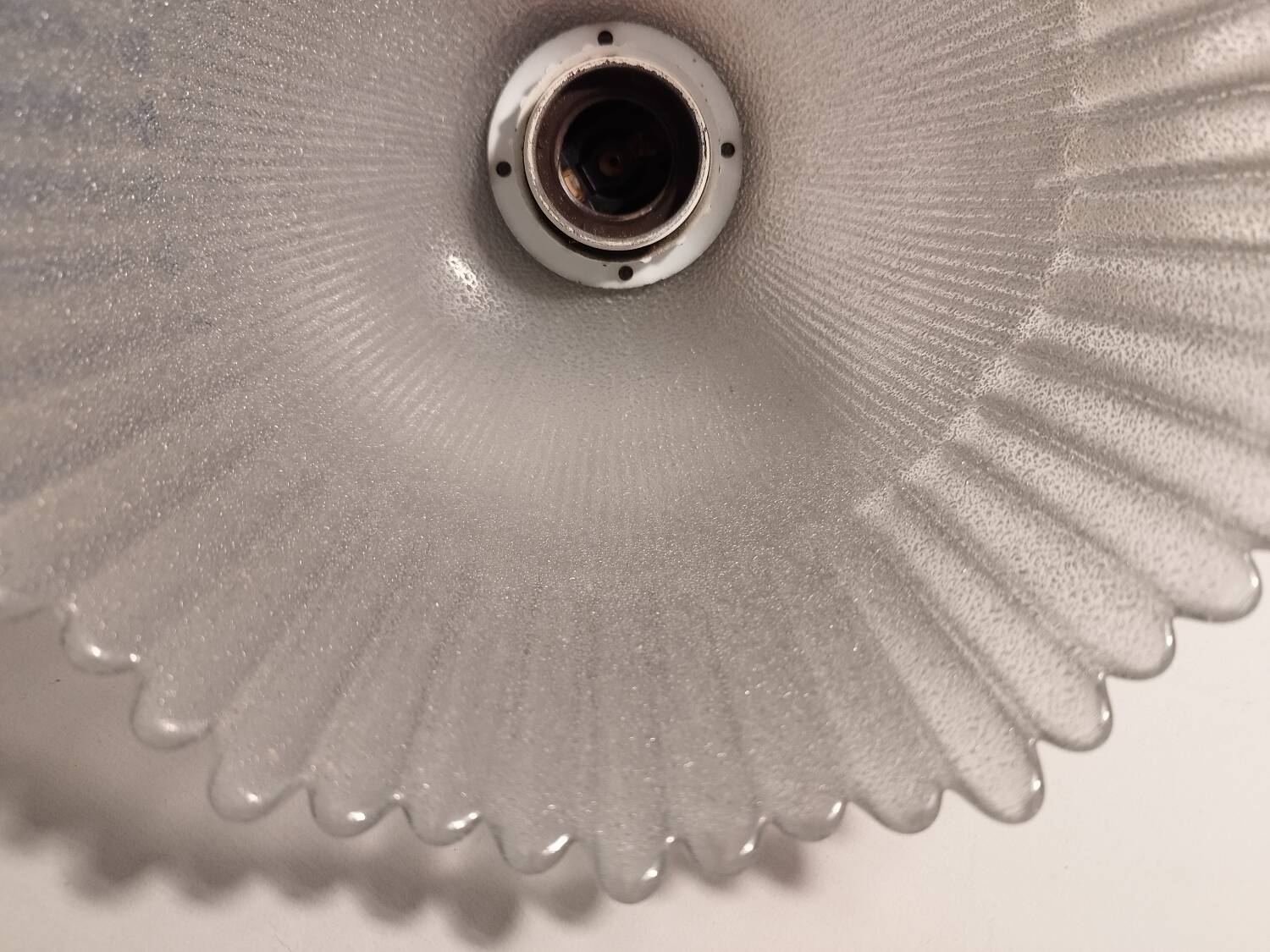 Vintage frosted glass chandelier