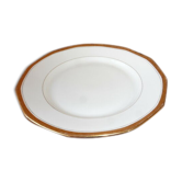 Plat rond en porcelaine de Limoges signé A.Blin décor Vierzon vintage
