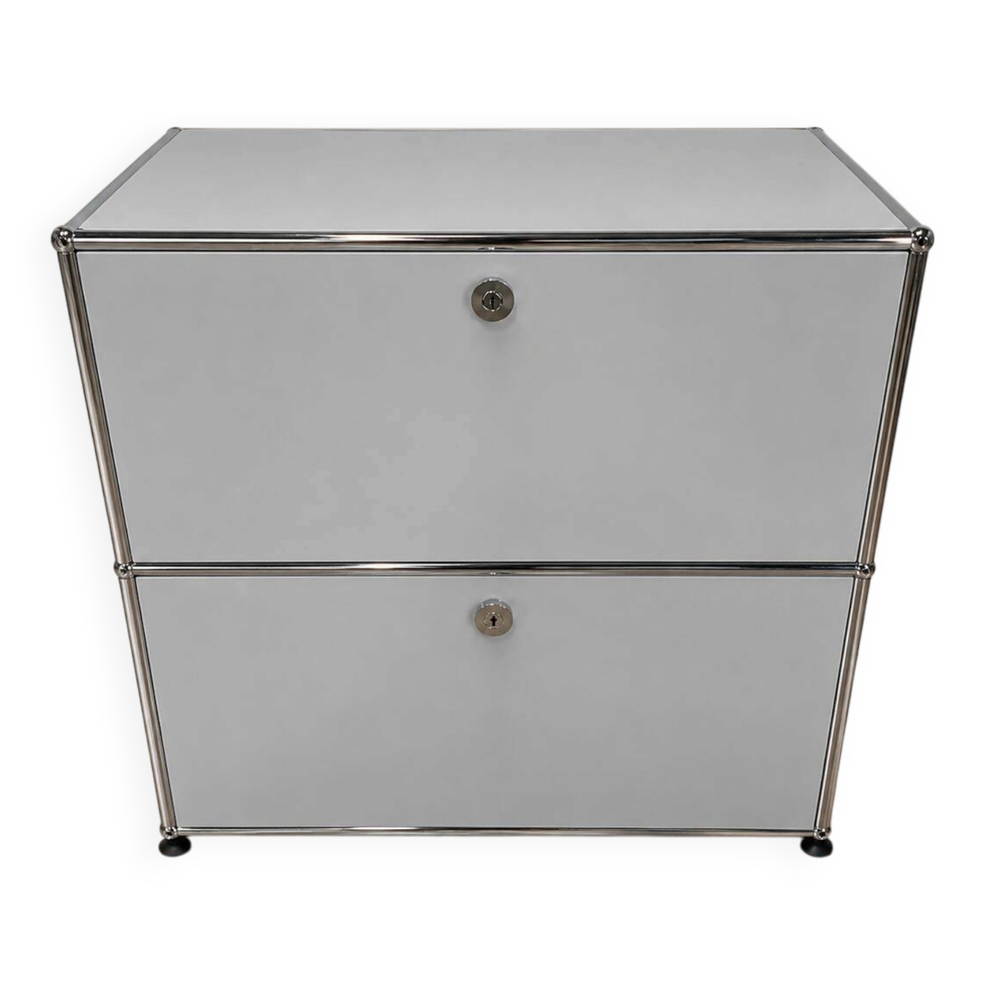 USM Haller furniture – Storage unit 2 modules Pearl Grey – Very good condition