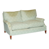 Canapé Howard & Son's Chairs Ltd en tissu ticking avec coussins en plumes