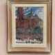 Original Swedish Oil on Panel – “Castle Behind Trees” by K. Gustaf Strandgers – Signed – Vintage & Framed