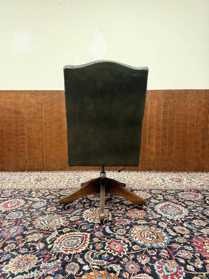 English Chesterfield Green Office Chair