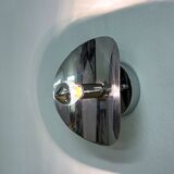 Applique "Folio", époque spatiale, métal chromé, Italie, 1970