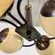 Czechoslovak rondocubist / Geometric Art Deco pendant lamp