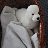 Brown rattan bassinet