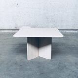 Vintage Italian Postmodern Square Granite Stone Side Table, 1970s