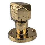 Pair of Sculptural Brutalist Rotating Bronze Door Knobs, 1970s