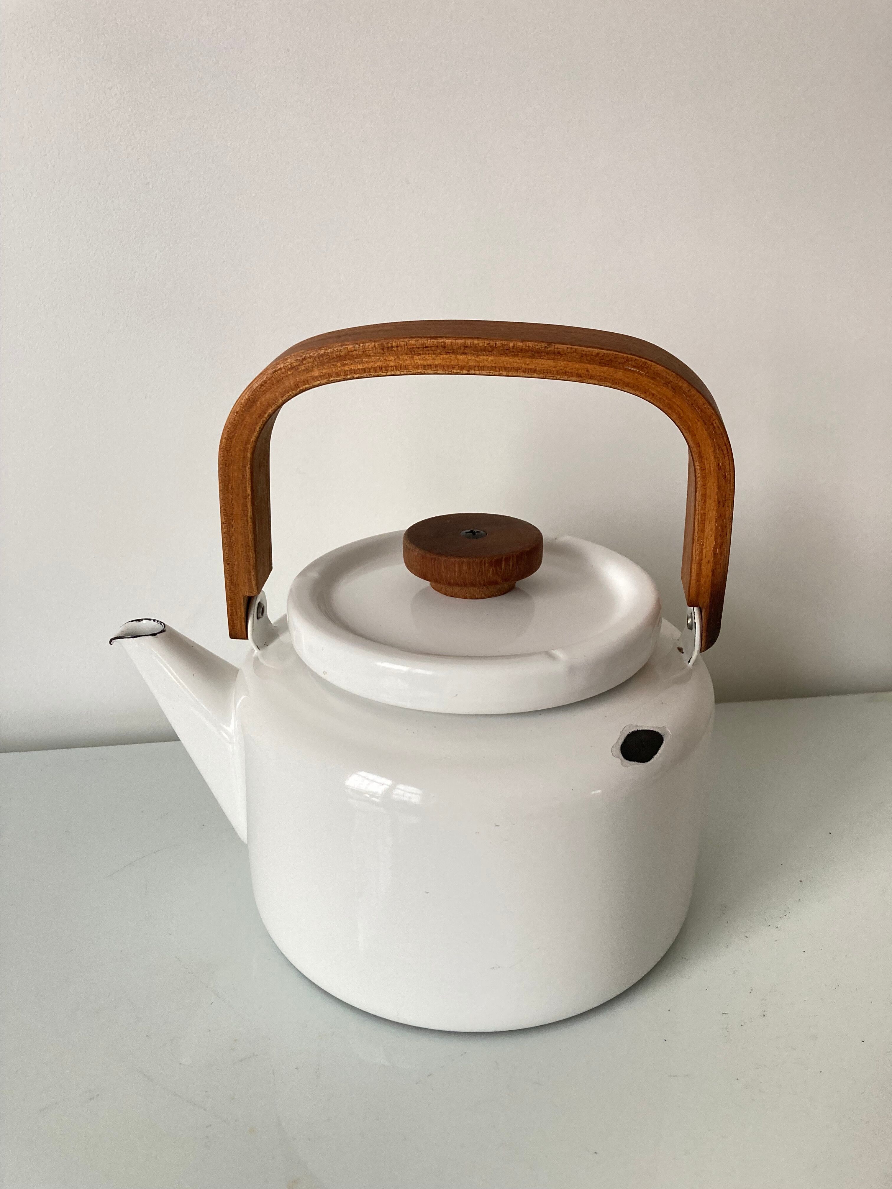 Scandinavian enamelled kettle