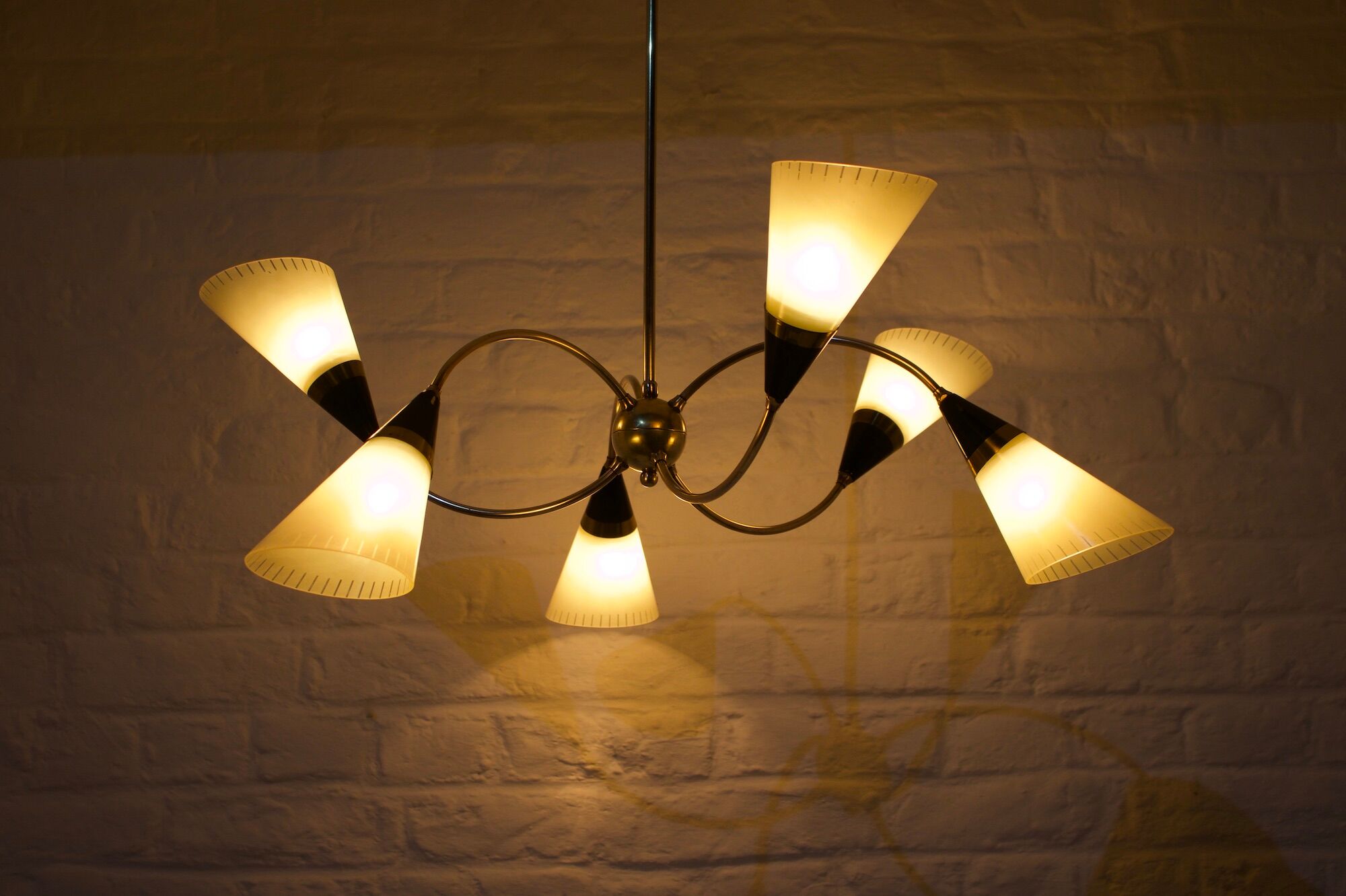 Brass chandelier sputnik