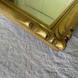 Vintage rectangular mirror in gilded wood h49 xl35