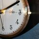 Vintage formica clock asymmetrical silent wall clock "black odo"