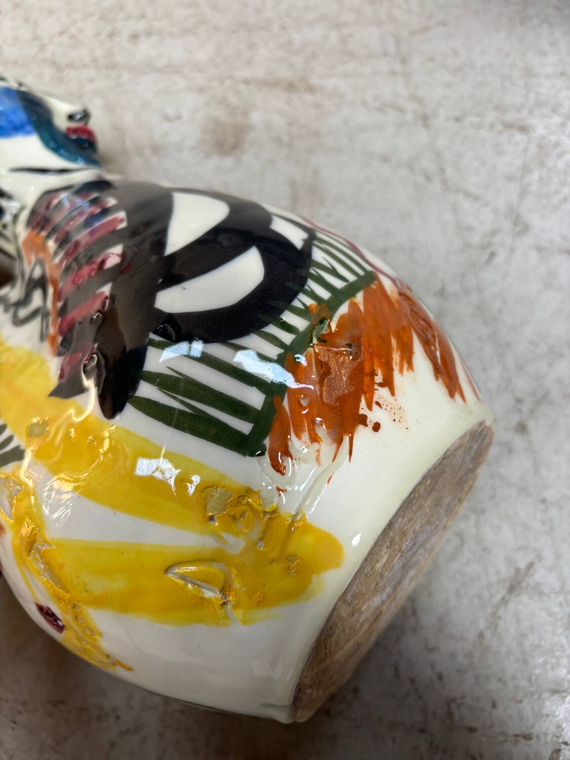 Double ceramic Face Vase