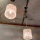 Paire de suspensions en verre holophane - mid. XXeme