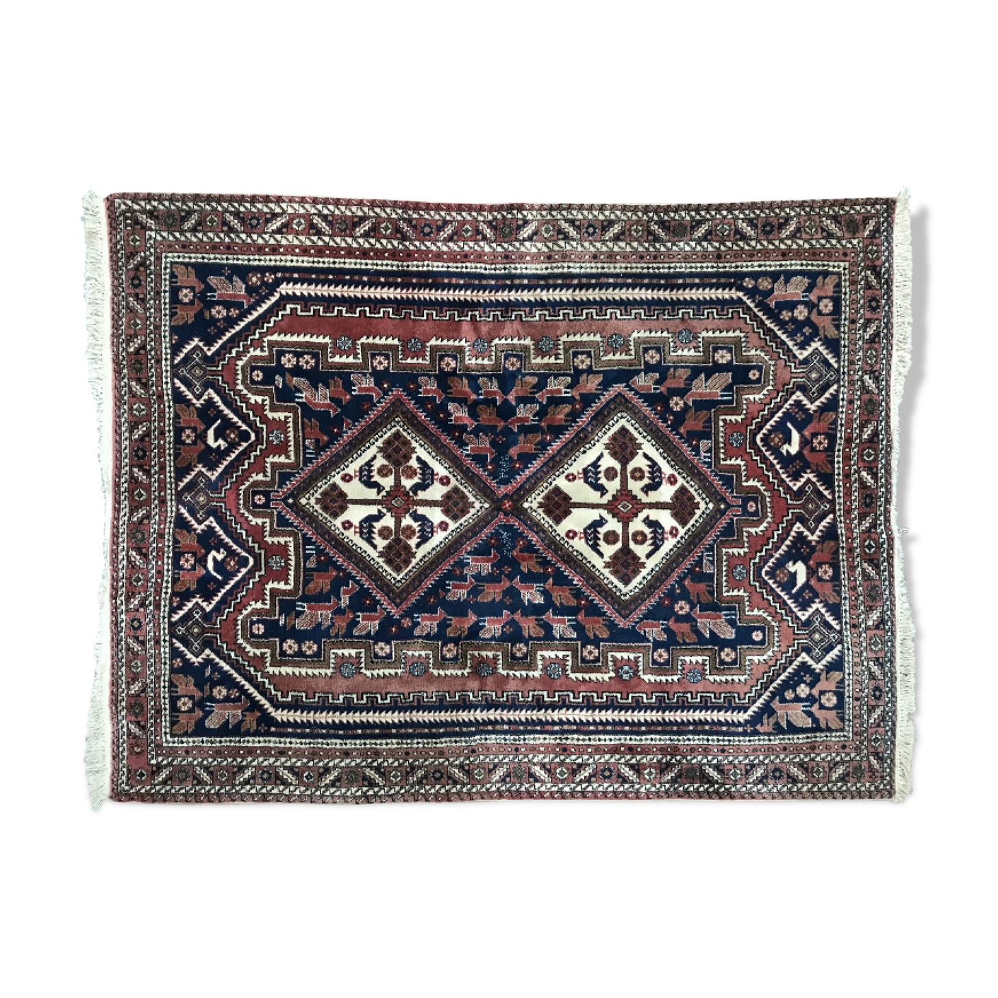 Carpet vintage Persian Afshar done hand 143 X 187 CM