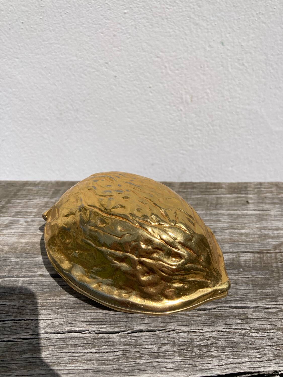 Golden metal nutcracker