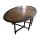 Folding wooden table with twisted legs