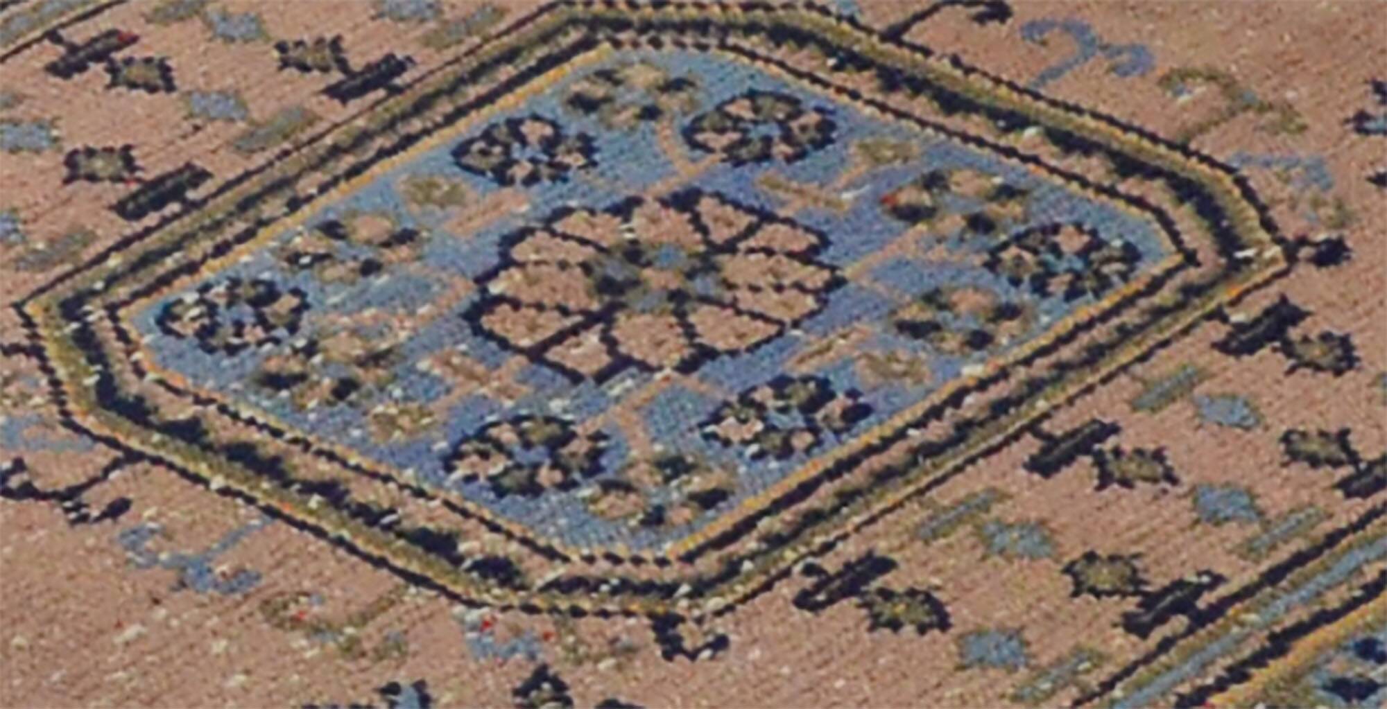 One-of-a-kind turkish handwoven vintage rug - rustic vintage charm 330x 84