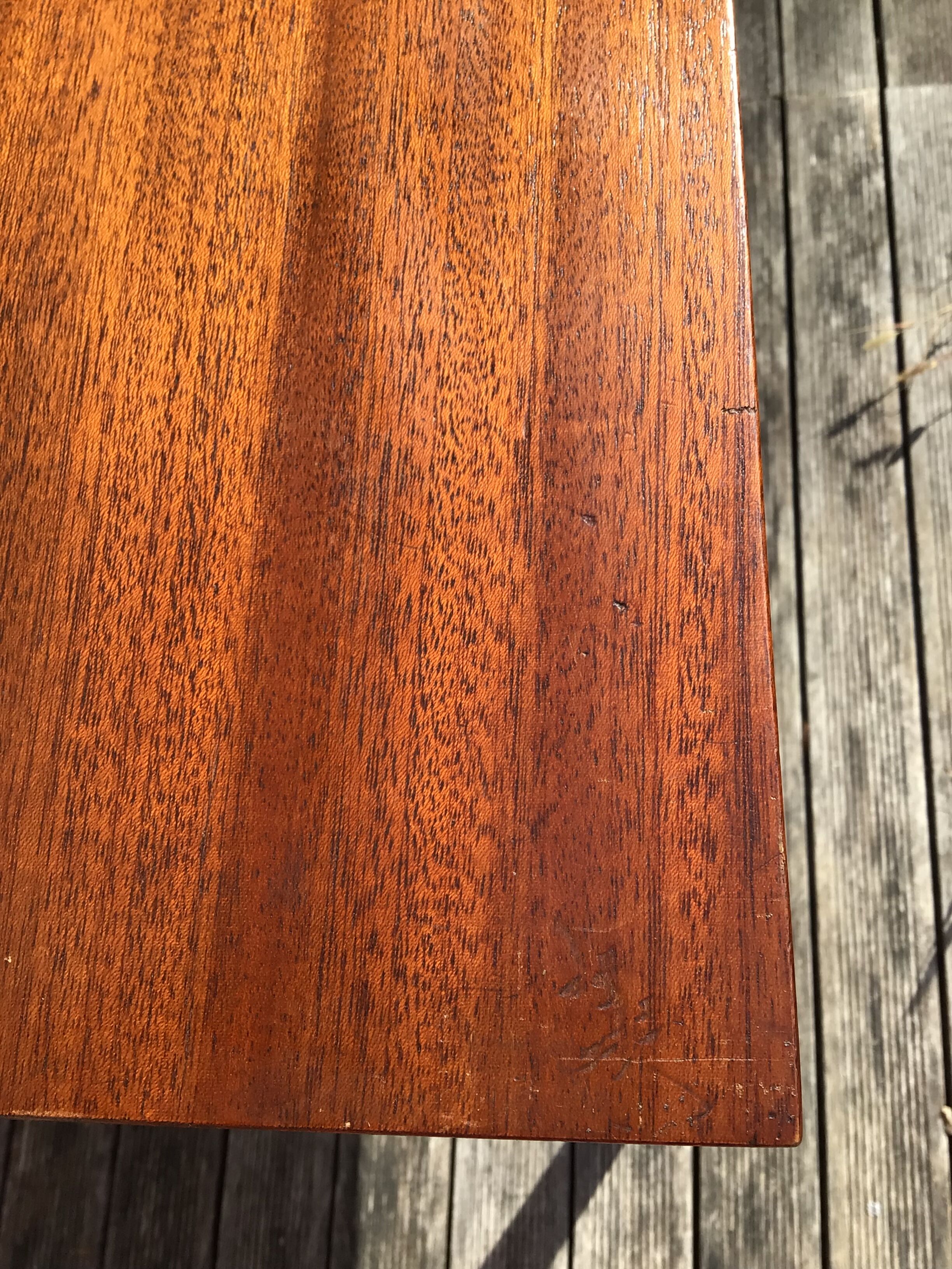 Bedside teak feet compass