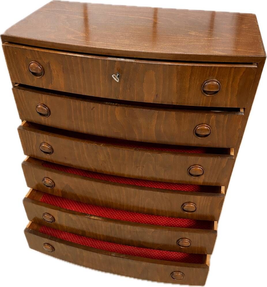 Commode haute en acajou danois vintage des années 1960.