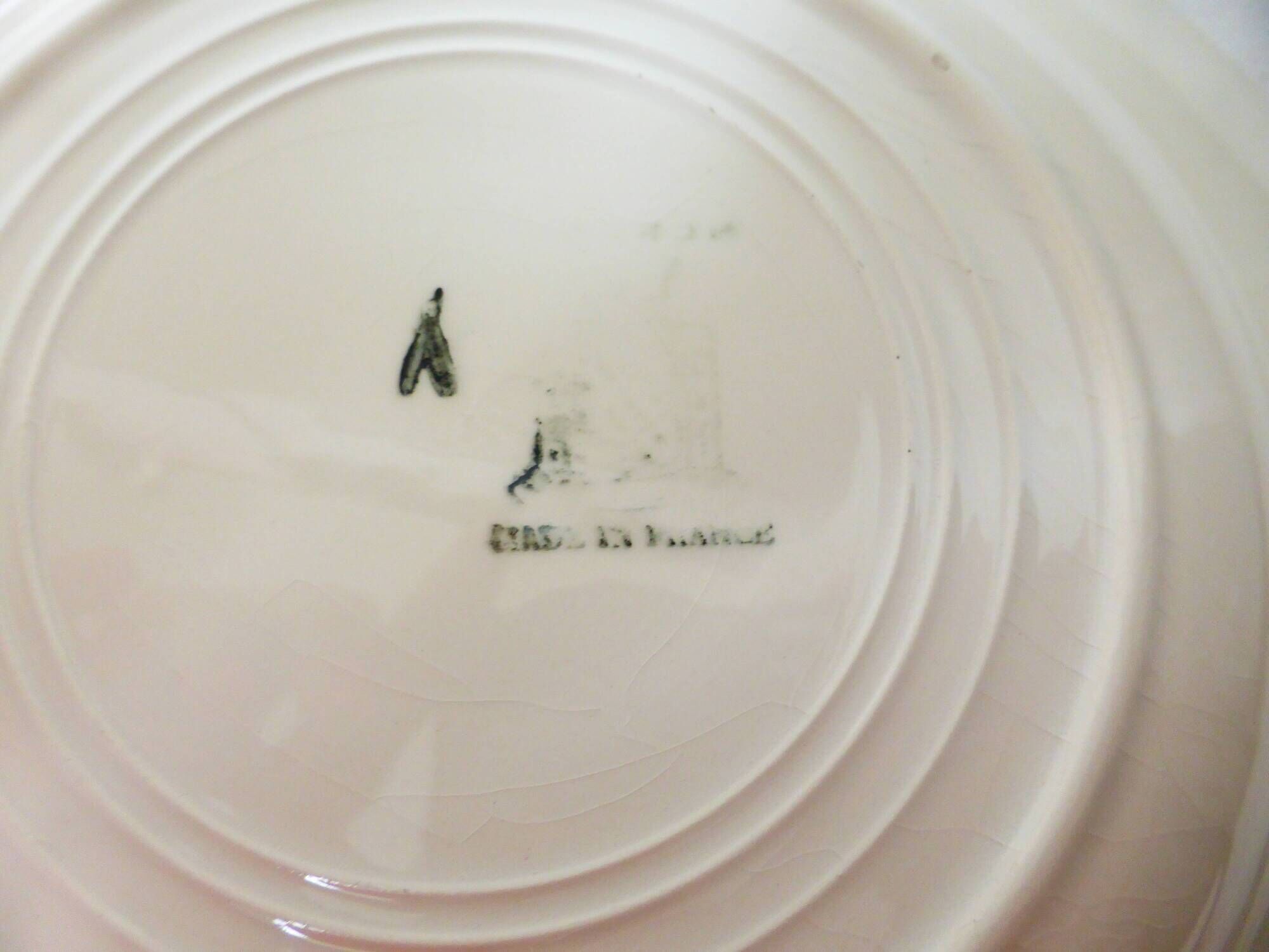 4 vintage Niderviller soup plates, Saumur model 220502