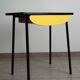 Petite table en formica jaune vintage