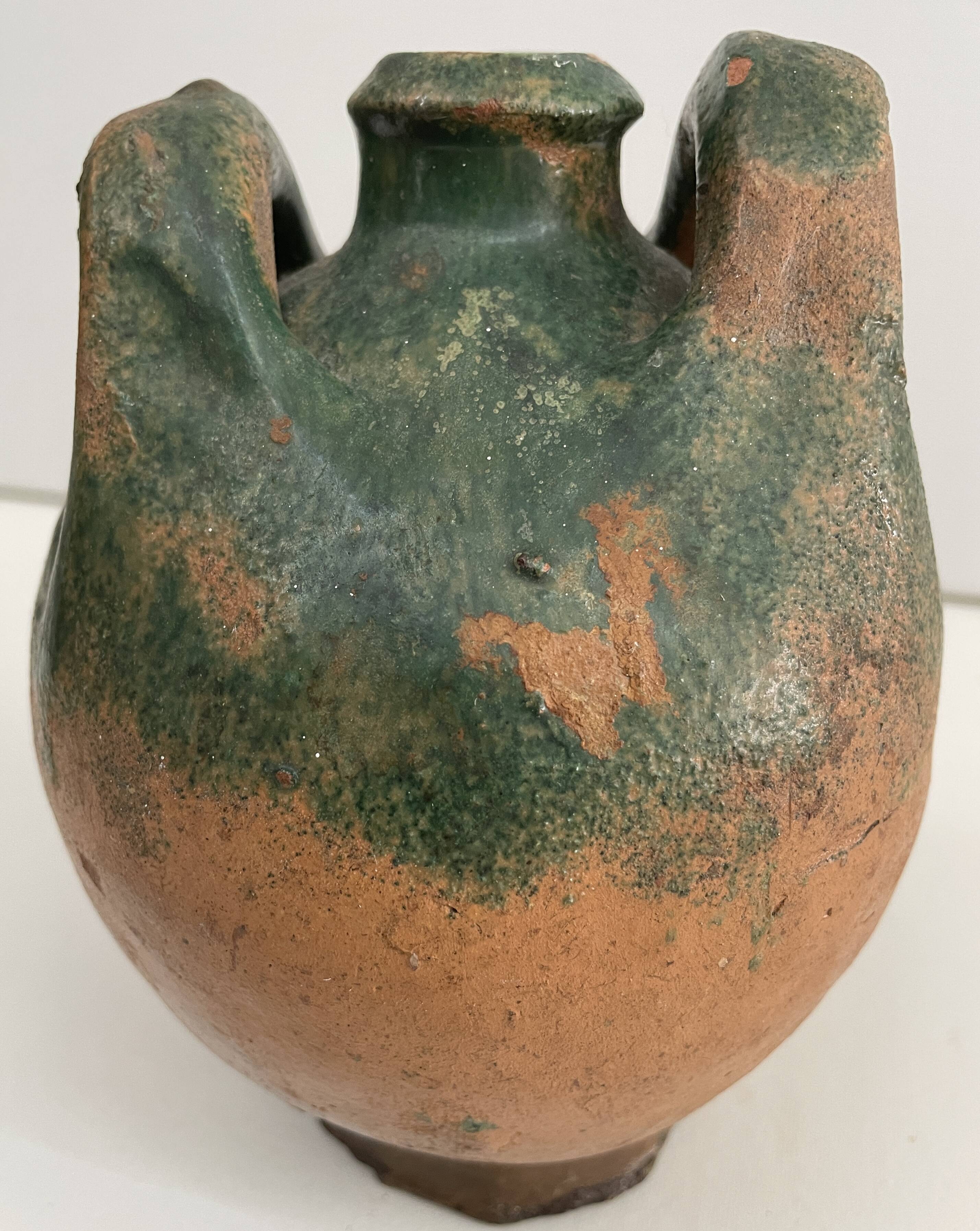 Set of 2 brissard carboys, varnished earth from the eure valley