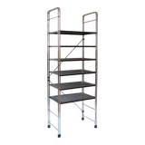 90s chrome metal bookcase shelf