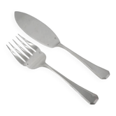 Christofle America, Art Deco fish service cutlery set, silver-plated, 2 pieces.