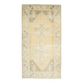 Tapis turc Oushak fait main en laine et coton, années 1970