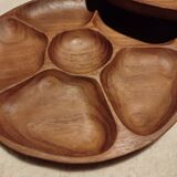 Set of 3 teak plates