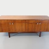 Vintage Scandinavian style row in rosewood and brass from the 60s