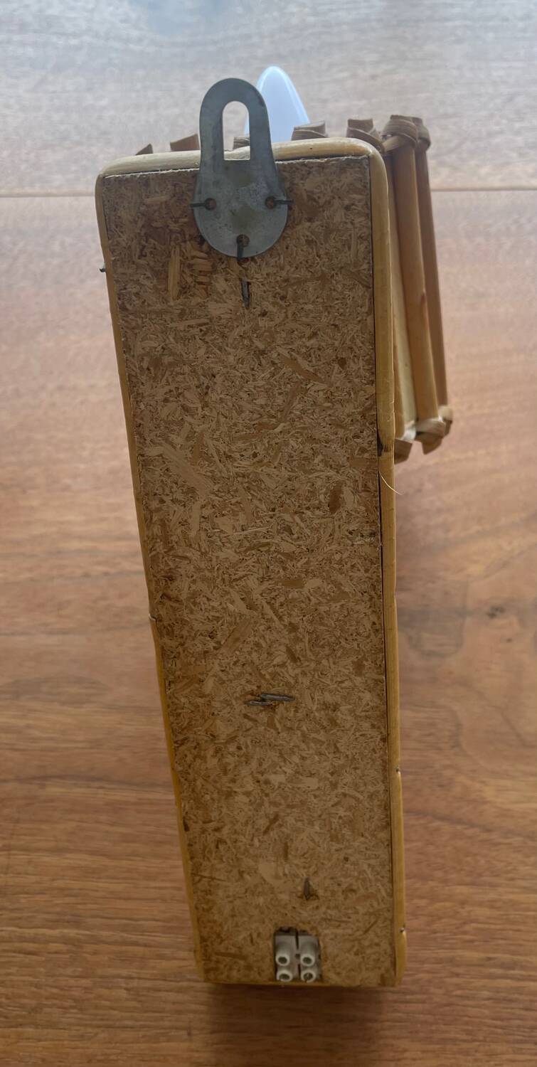 Bamboo and rattan wall light