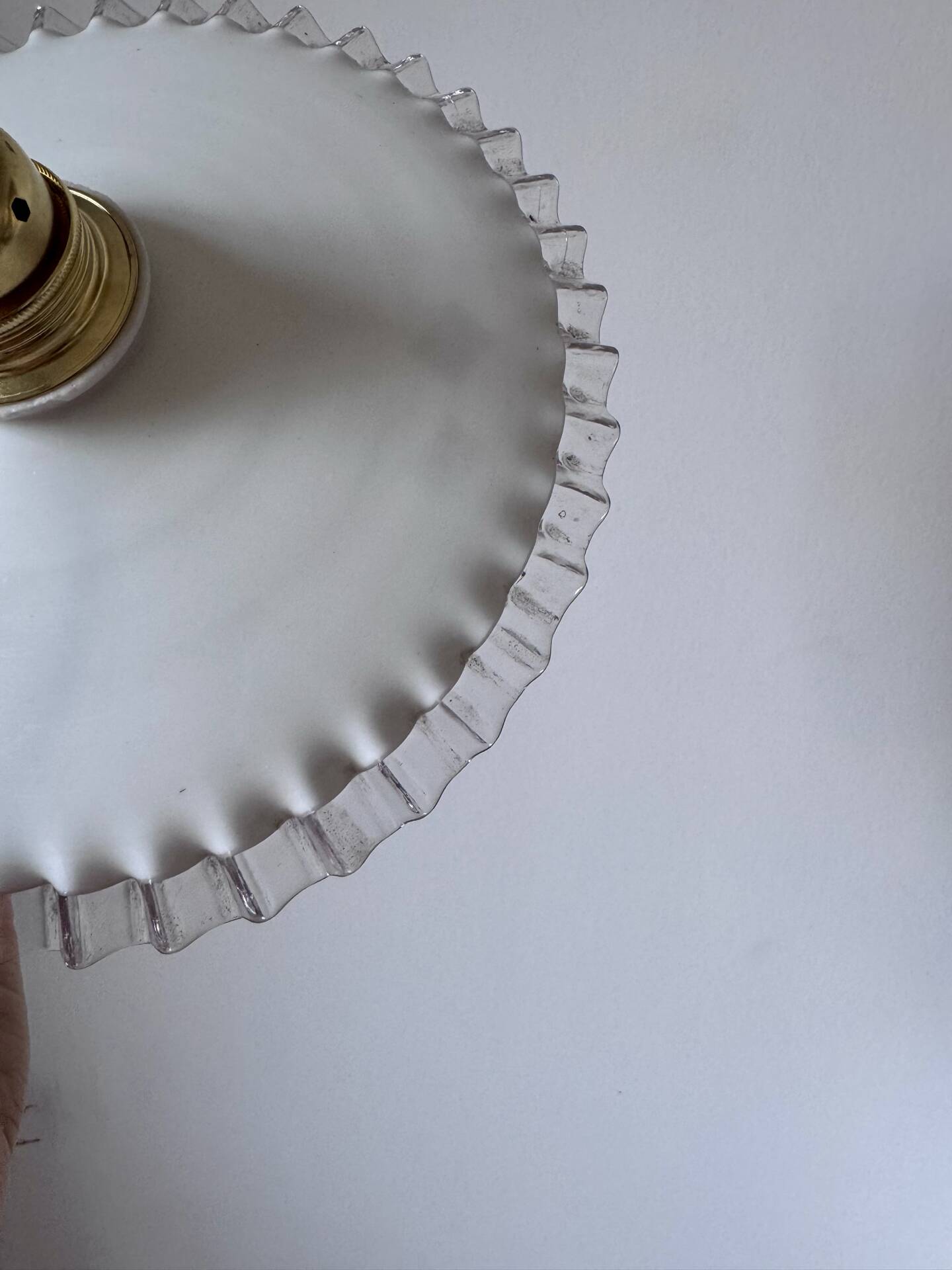 White opaline ceiling pendant light