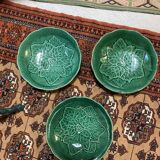 Set of 3 dishes in Vallauris slip