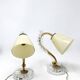 Paire de lampes en laiton et verre, 1950