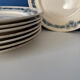 Set of 8 flat plates in Longchamp ironstone model Denise.