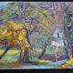 Rural landscape painting HST signed and framed