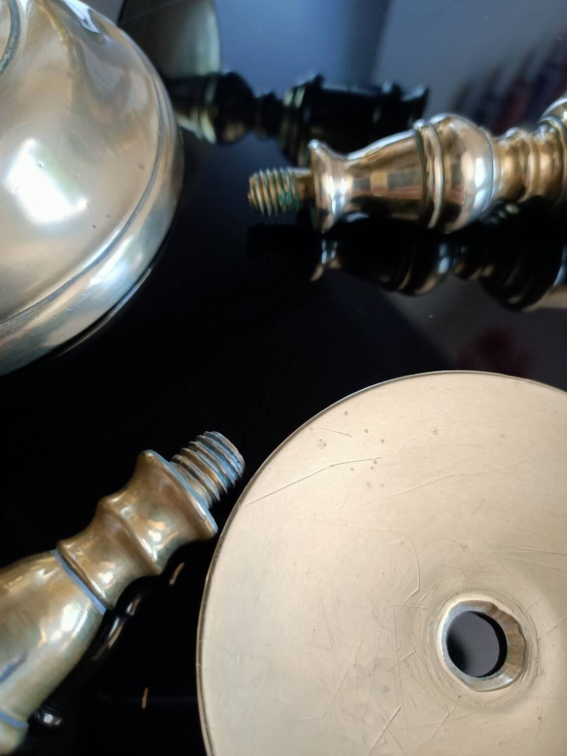 Golden bronze candlesticks