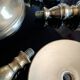 Golden bronze candlesticks