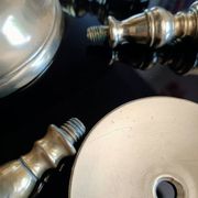 Golden bronze candlesticks