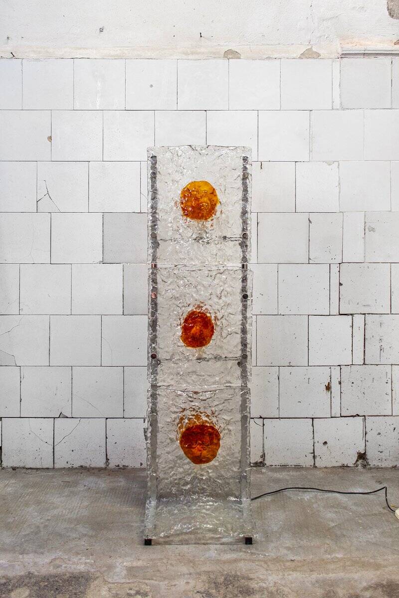 Floor lamp by Mauro Marzollo for Mazzega, Italy, 1970s.