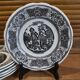 Set of 6 talking plates on "the language of flowers" in Gien earthenware