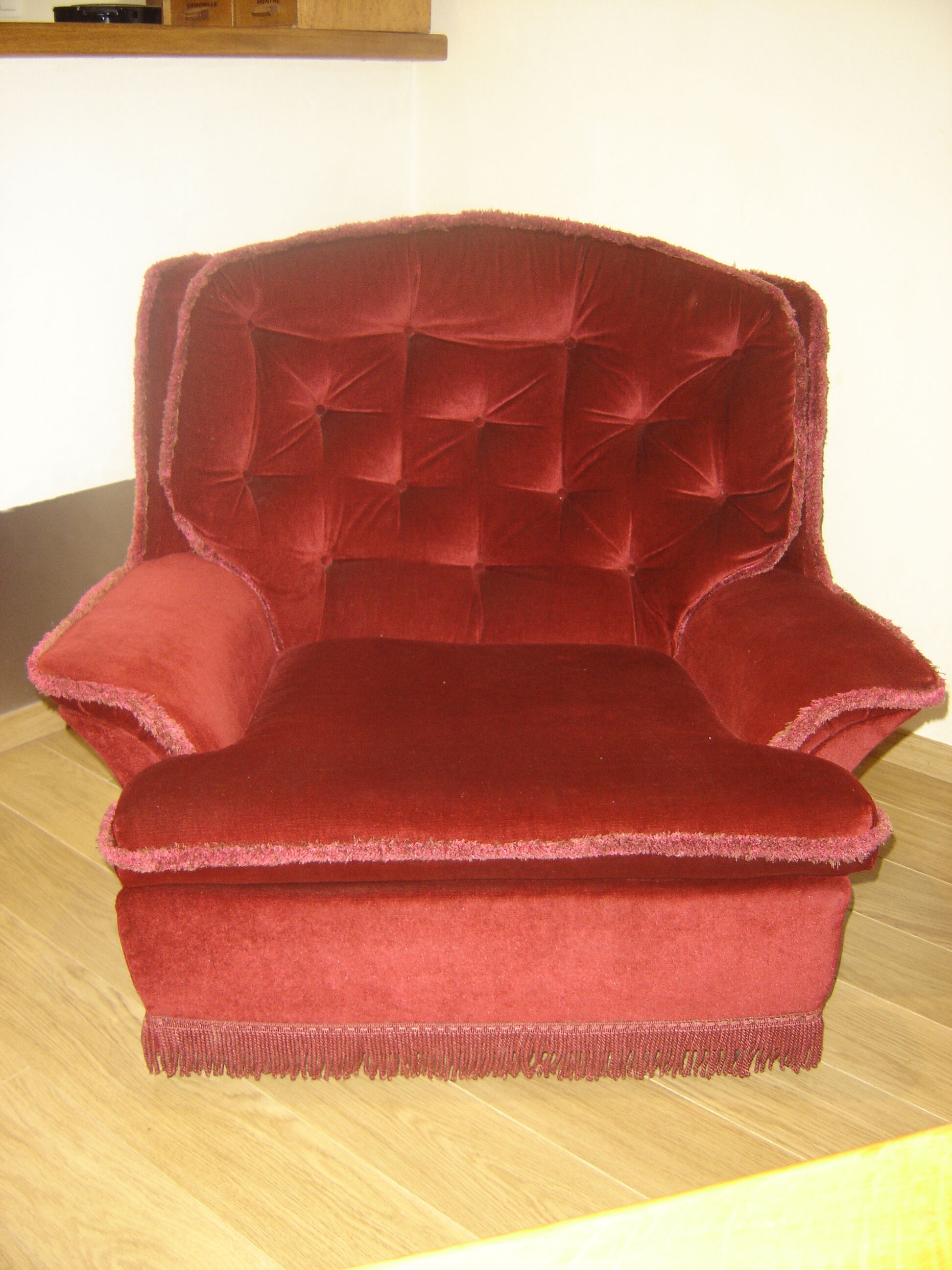 Armchair velvet style Napoleon III