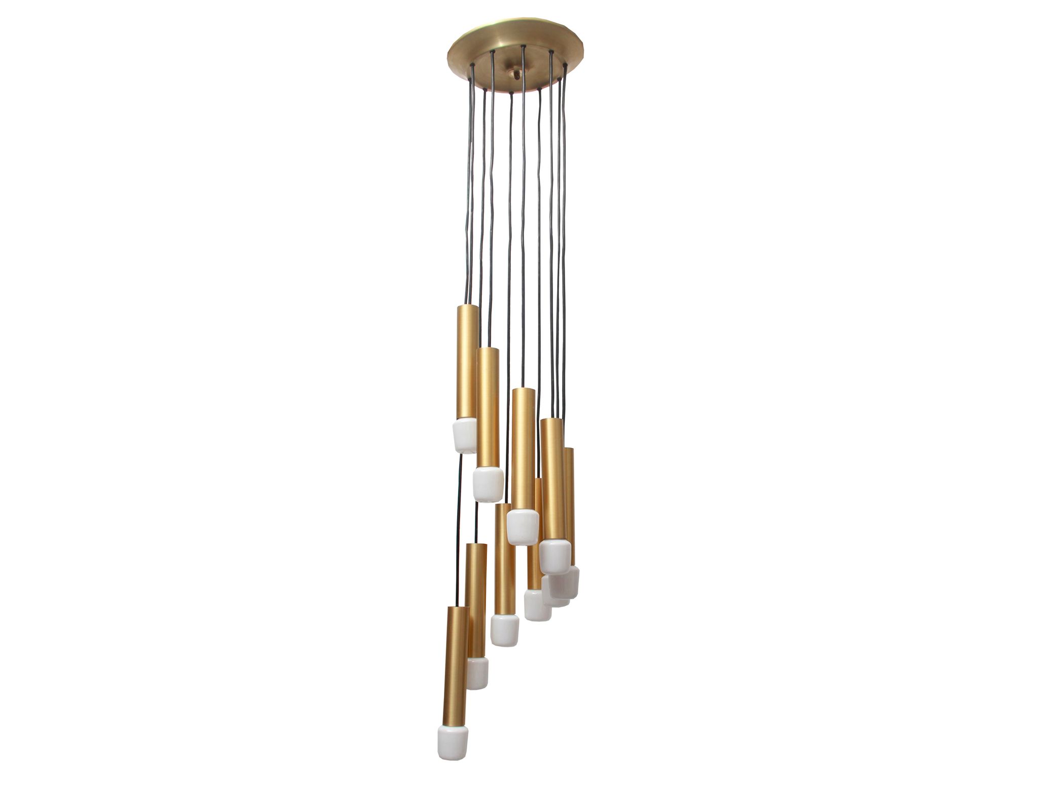 Lampe cascade des années 1970 en laiton