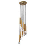 Lampe cascade des années 1970 en laiton