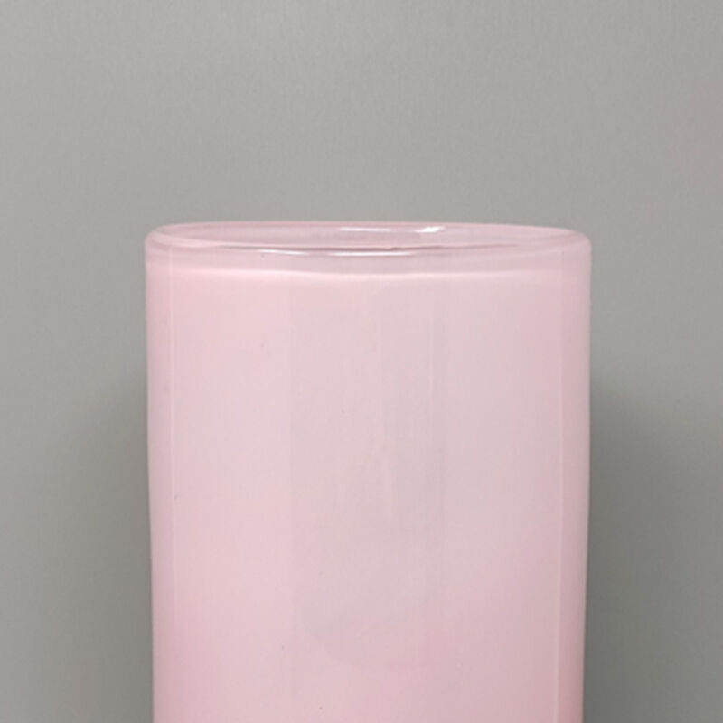1960s Astonishing Pink Vase By Ca' Dei Vetrai in Murano Glass. Made in Italy