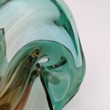 Vide-poche vase verre soufflé coquillage murano seguso bullicante
